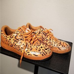 NIKE AIRFORCE 1 2002 ANIMAL PRINT SHOES. Rack# 11